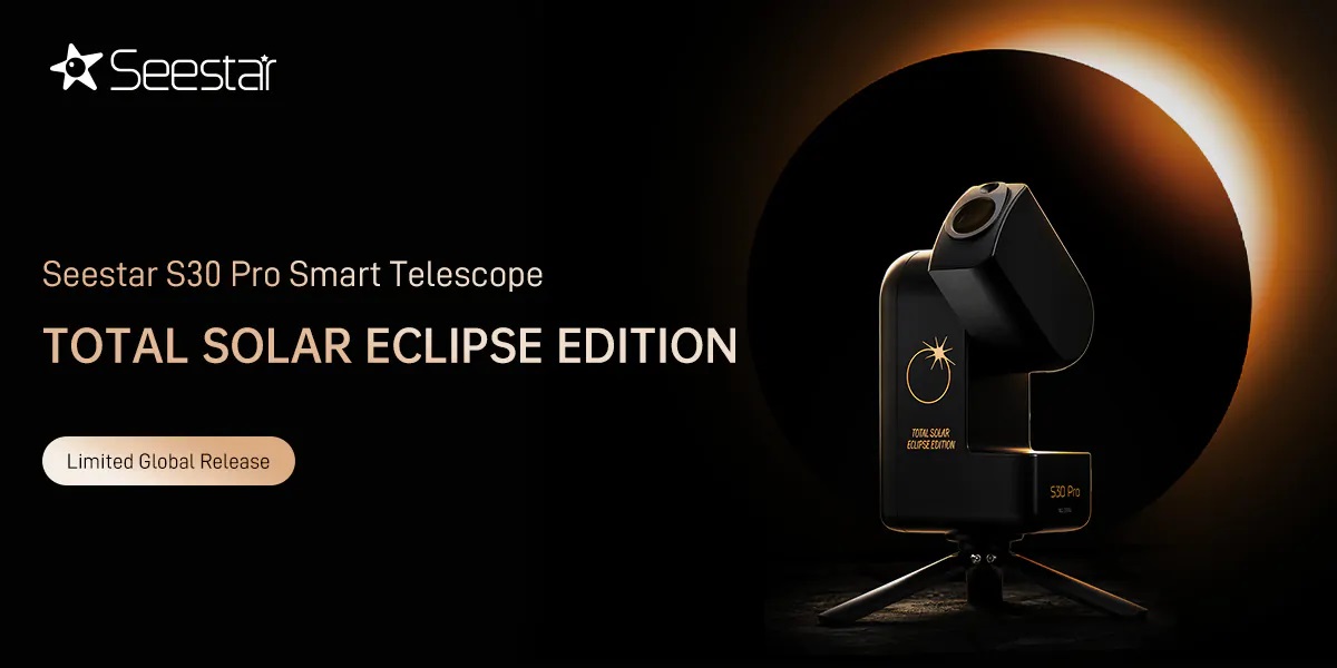 ZWO Seestar S30 Pro Total Solar Eclipse Edition: telescopio smart da 30 mm, 4K, 128 GB e filtro solare magnetico. ZWO Seestar S30 Pro Total Solar Eclipse Edition: telescopio smart da 30 mm, 4K, 128 GB e filtro solare magnetico.