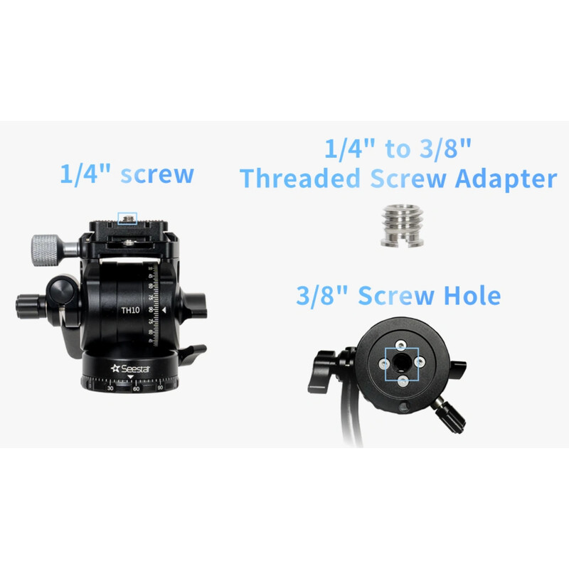  Testa Fluida Seestar TH10 per Treppiedi e Telescopi Smart 
