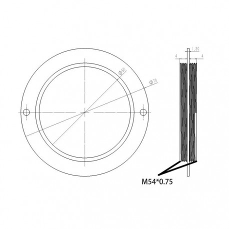  Adattatore WandererAstro M54 Maschio-Maschio 1,2mm per Takahashi 