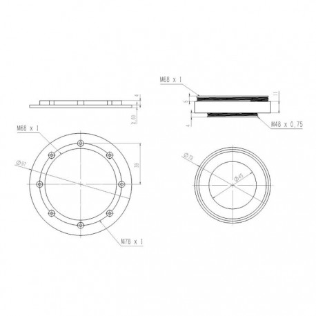  Adattatori SharpStar RC2508 per WandererRotator Lite e Lite V2 