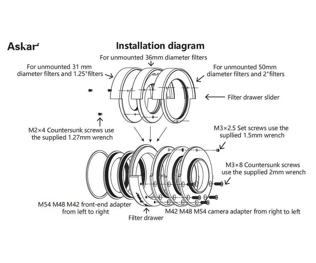  Askar´s filter drawer allows filter changes to as little as 18 mm and provides maximum versatility for astrophotography [EN] 