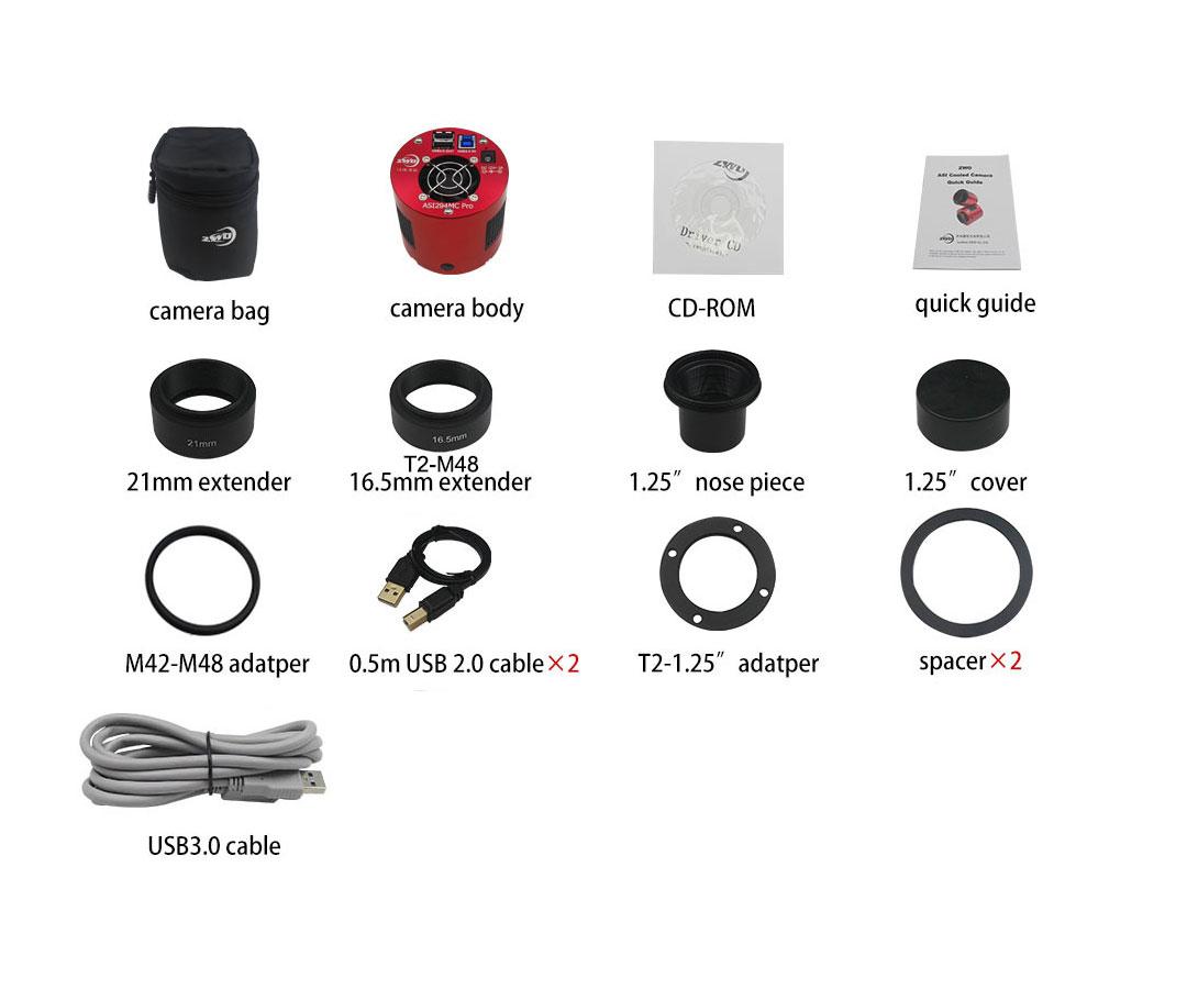  ZW Optical ASI 1600 MM Pro USB3.0 Camera Astronomica monocromatica - Sensore CMOS 21.9mm diametro 