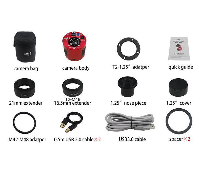     ZWO ASI camera CMOS raffreddata ASI 294 MM PRO Cooled - Sensore Sony IMX 294 CJK da 23.2mm di diagonale
