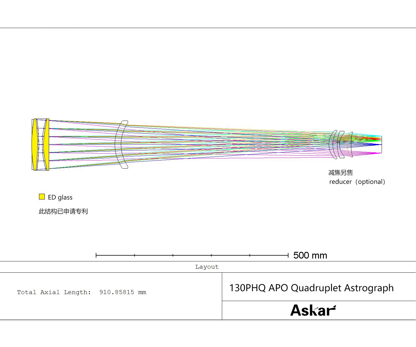  Askar  130PHQ  130 mm F/7.7 Quadruplet Flatfield Super APO Astrograph [EN] 