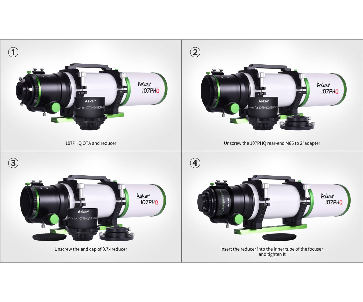  This reducer, connected with the astrographs, can effectively shorten the exposure time and dramatically increase your field of view. [EN] 