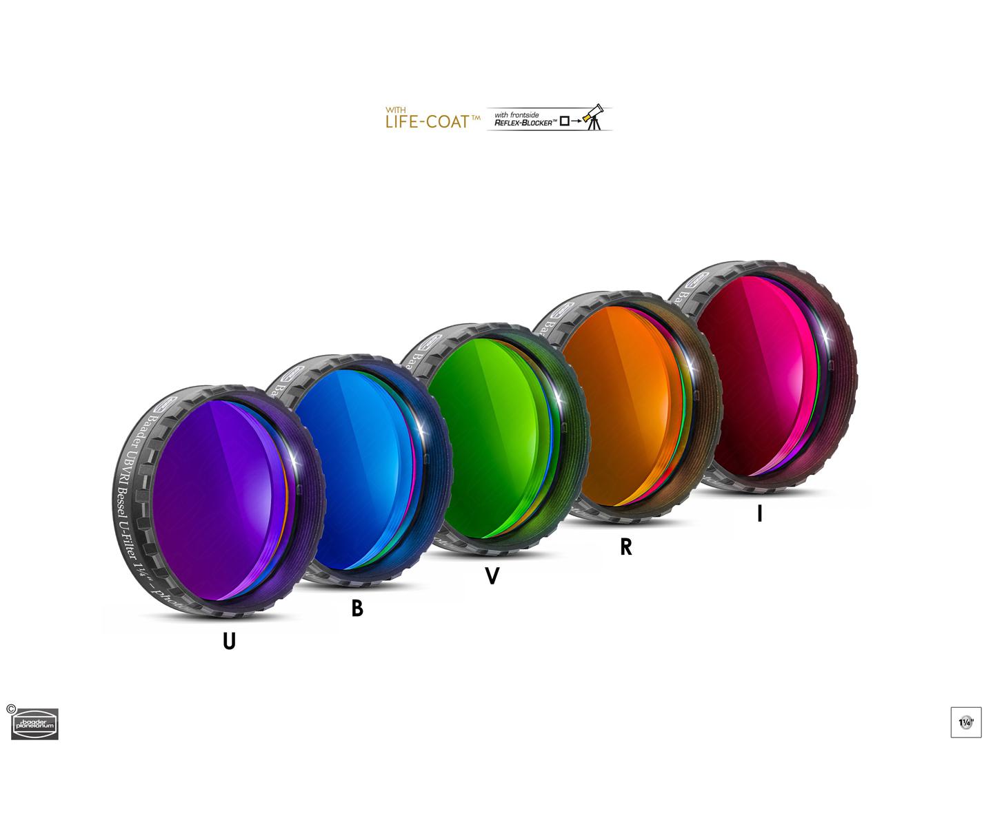  Set di Filtri Fotometrici UBVRI da 1¼" (31.8mm), con cella a basso profilo 