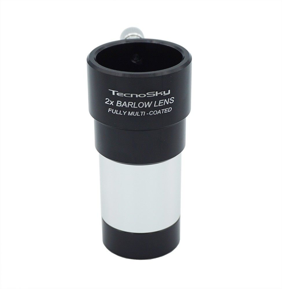 Lente di Barlow acromatica Tecnosky da 31,8mm - 1,5x e 2x - trattamenti antiriflesso multistrato Lente di Barlow acromatica Tecnosky da 31,8mm - 1,5x e 2x - trattamenti antiriflesso multistrato
