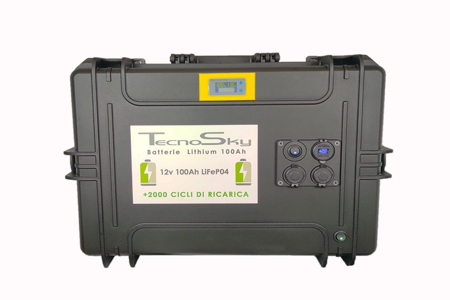  Portertank Tecnosky da 12v e 100ah con prese stabilizzate 