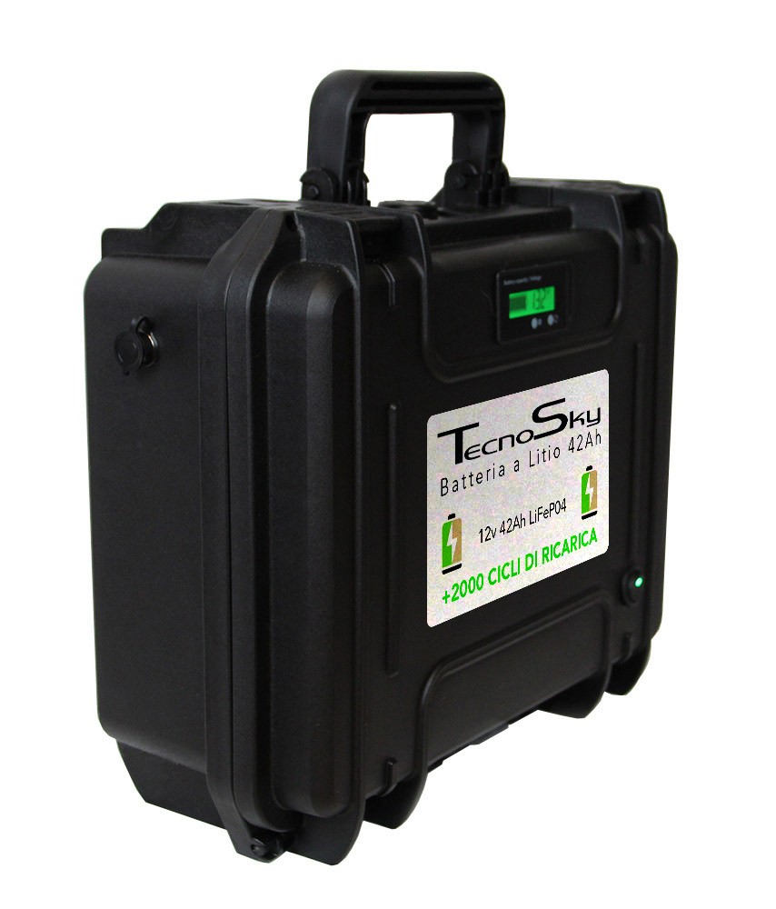  PowerTank con batteria al litio ai fosfori di ferro da 12 volt 42ah  