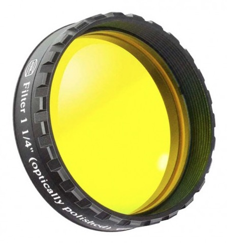  Filtro Giallo visuale da 1¼" (31.8mm). Banda passante a partire da 495nm 