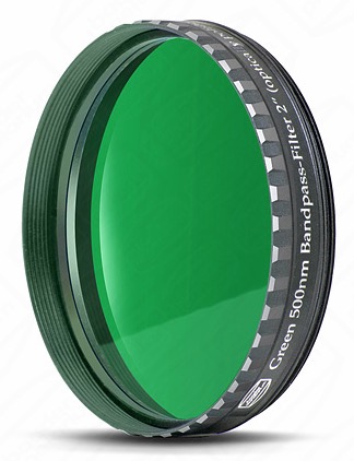  Filtro Verde visuale da 2" (50.8mm). Passabanda da 500nm 