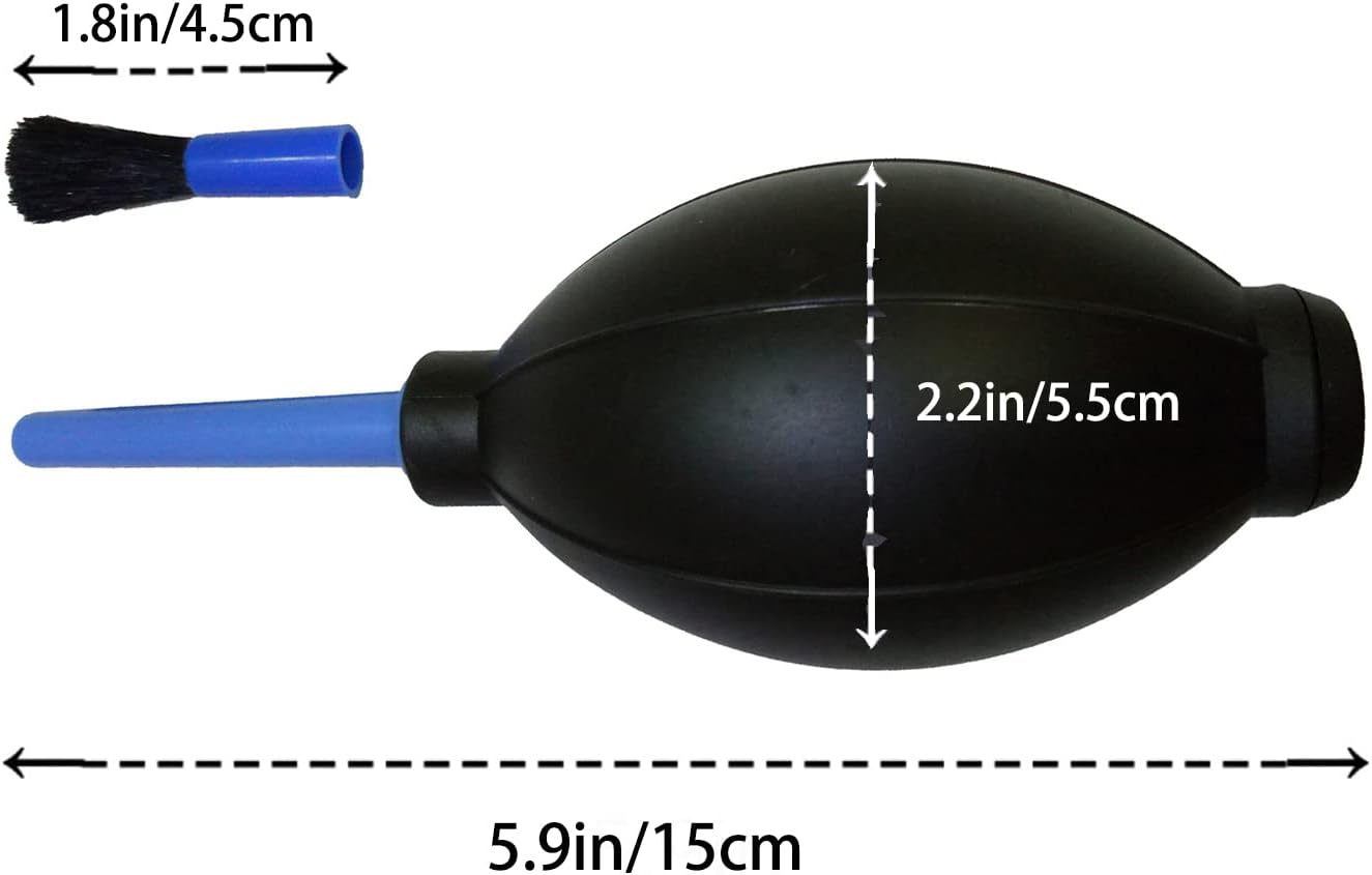  Soffietto a pompa per rimuovere polvere e sporco con a corredo un piccolo pennello 