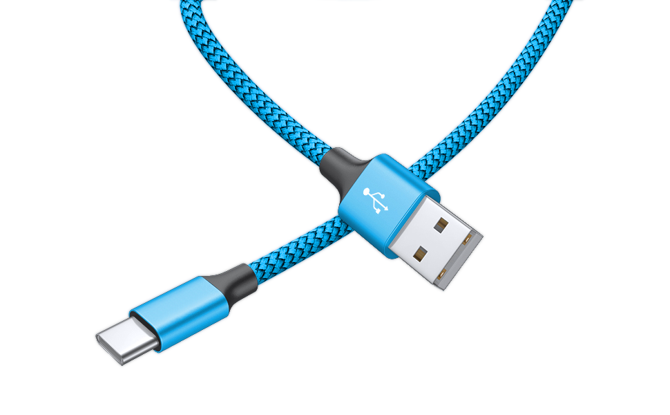  Cavo USB Type-C 1.5M in Nylon 3A carica rapida Da USB-A a USB-C 