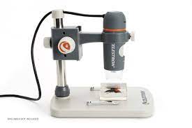  Handheld Digital Microscope PRO con stativo ad altezza regolabile e alimentazione che avviene tramite cavo USB 2.0 integrato 