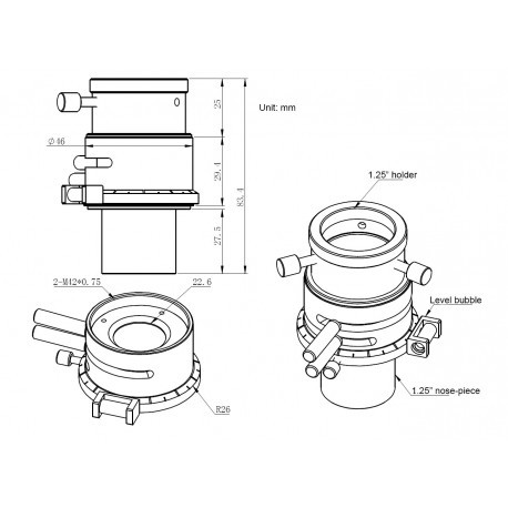   Correttore di dispersione atmosferica Ts-Optics da 1,25"  