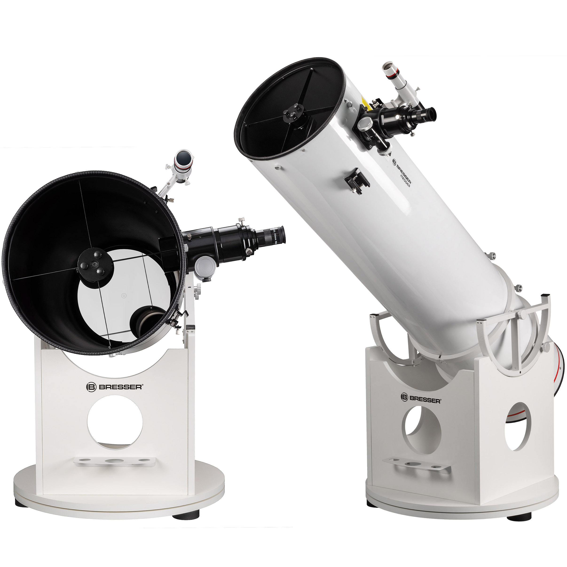   Telescopio Dobson luminoso con un grande specchio principale parabolico di 305 mm, fuocheggiatore HEX da 2,5" e tubo telescopico molto leggero in GFK  