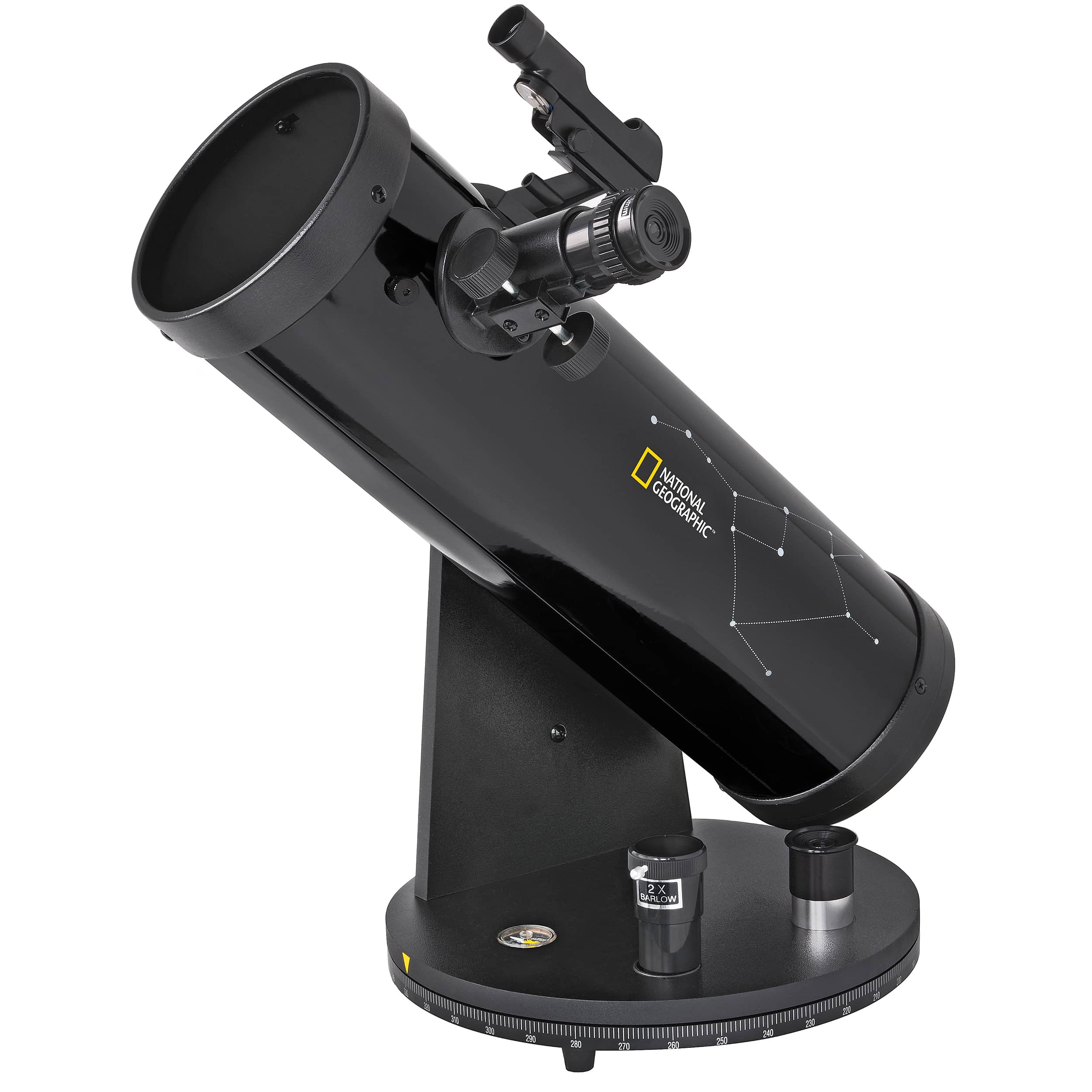  Il telescopio compatto NATIONAL GEOGRAPHIC 114/500 è un telescopio riflettore ideale per i principianti, con accessori completi e tante possibilità di fare osservazioni 