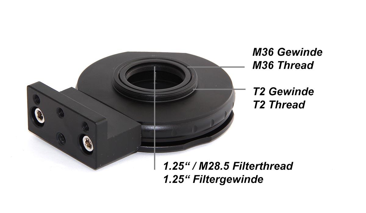  TS-Optics Optics Adapter for Canon EOS Lenses to T2 for CCD cameras - with 1/4" photo thread [EN]  