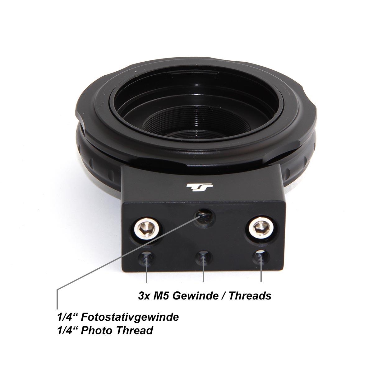   TS-Optics Optics Adapter for Canon EOS Lenses to T2 for CCD cameras - with 1/4" photo thread [EN]  