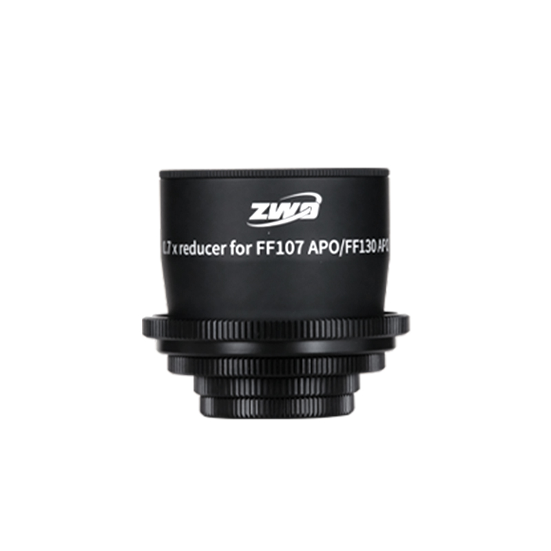   ZWO ha rilasciato un nuovo riduttore di focale da 3 pollici 0.7x per fotocamere full frame, compatibile con i telescopi FF107APO e FF130APO.  