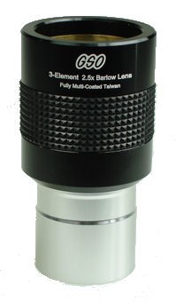   Barlow GSO da 31,8mm con tripletto Apo FMC che fornisce 2,5X. Anello di bloccaggio in ottone  