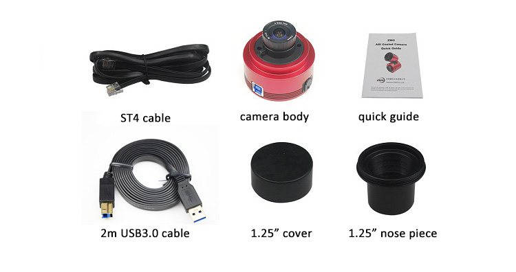  ASI 120 MM Mono - camera USB 3.0 - obiettivo T2 da 2,1mm - per riprese planetarie e autoguida 