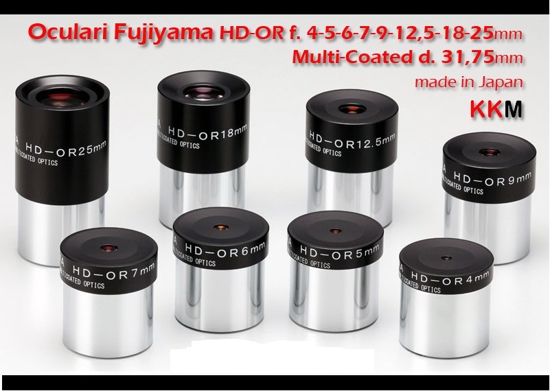  Oculare Fujiyama HD-OR alta qualità made in Japan, Multi Coated da 31,8mm - 9mm - estrazione pupillare 7,6mm - campo apparente 42° 