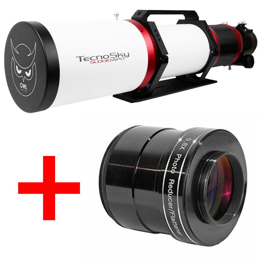 Tripletto APO Tecnosky 130/900 Owl series e spianatore 0,8x