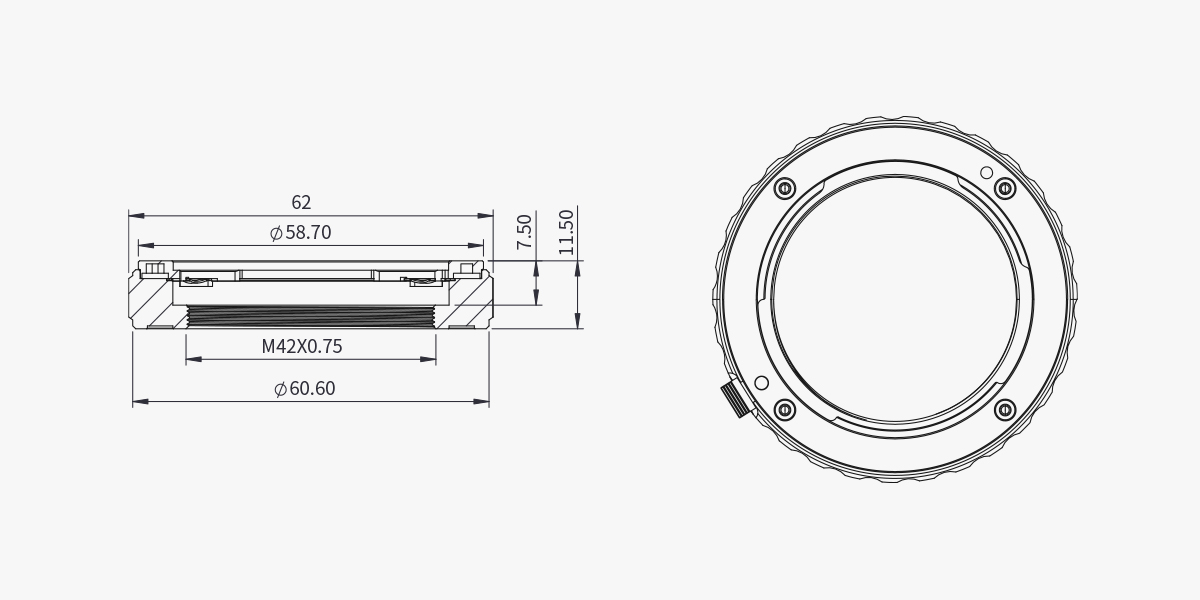  ZWO Adattatore Sony NEX per fotocamere ASI come ASI1600, ASI294, ASI183, ASI174, ASI432 e ASI585 