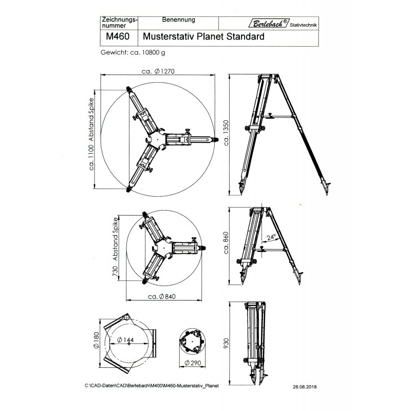 
Berlebach Tripod PLANET long version for EQ-6 mounts [EN]
