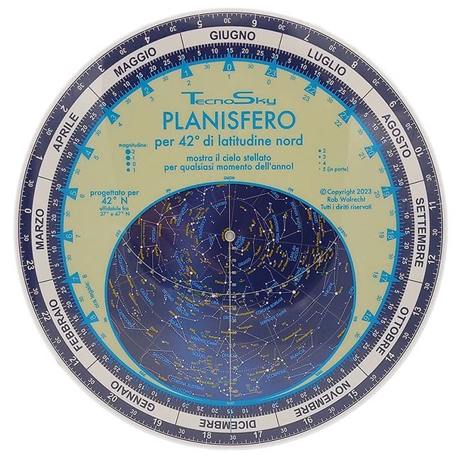 
Planisfero Astrolabio in italiano con 700 stelle e 300 oggetti celesti!
