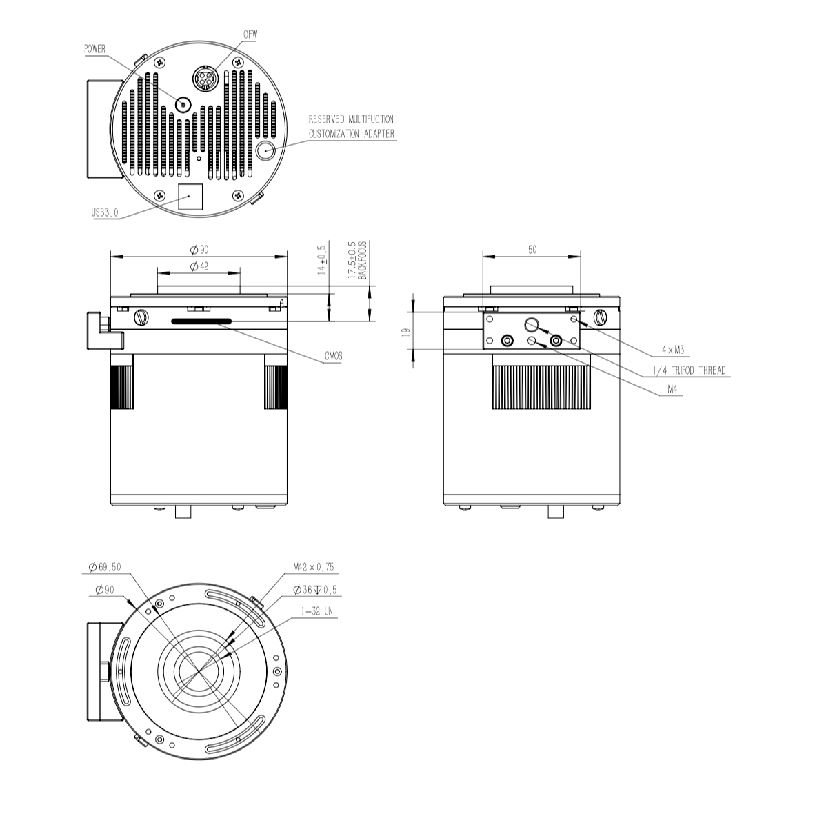   Camera Qhy 533 Color Raffreddata da 9mpx con pixel da 3,76 micron  