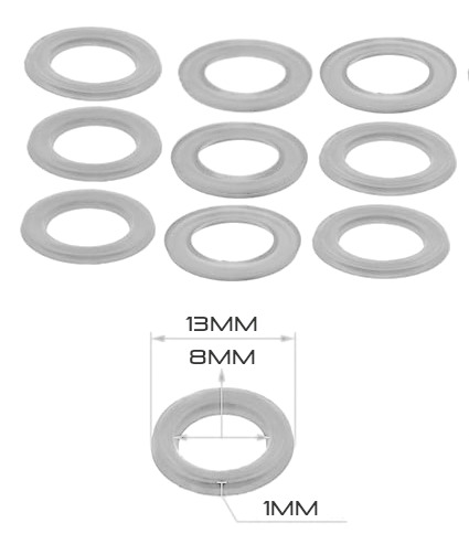  Spessori di ricambio per montature Ioptron 13mm x 8mm x 1mm 10pz 