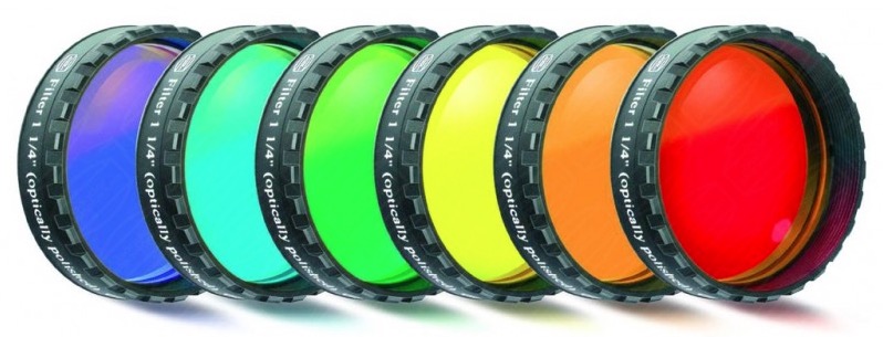  Set di 6 Filtri Colorati per l'osservazione visuale da 1¼" (31.8mm), con trattamento multistrato 