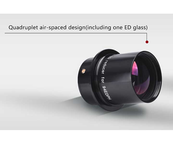  The fast flatfield apochromat with 94 mm aperture and 414 mm focal length was developed by Teleskop-Service for astrophotography. [EN] 