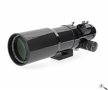  The 80 mm Apo with 500 mm focal length convinces by a color-clean image and a very good mechanics. Due to the carbon tube, the apo is particularly light [EN] 