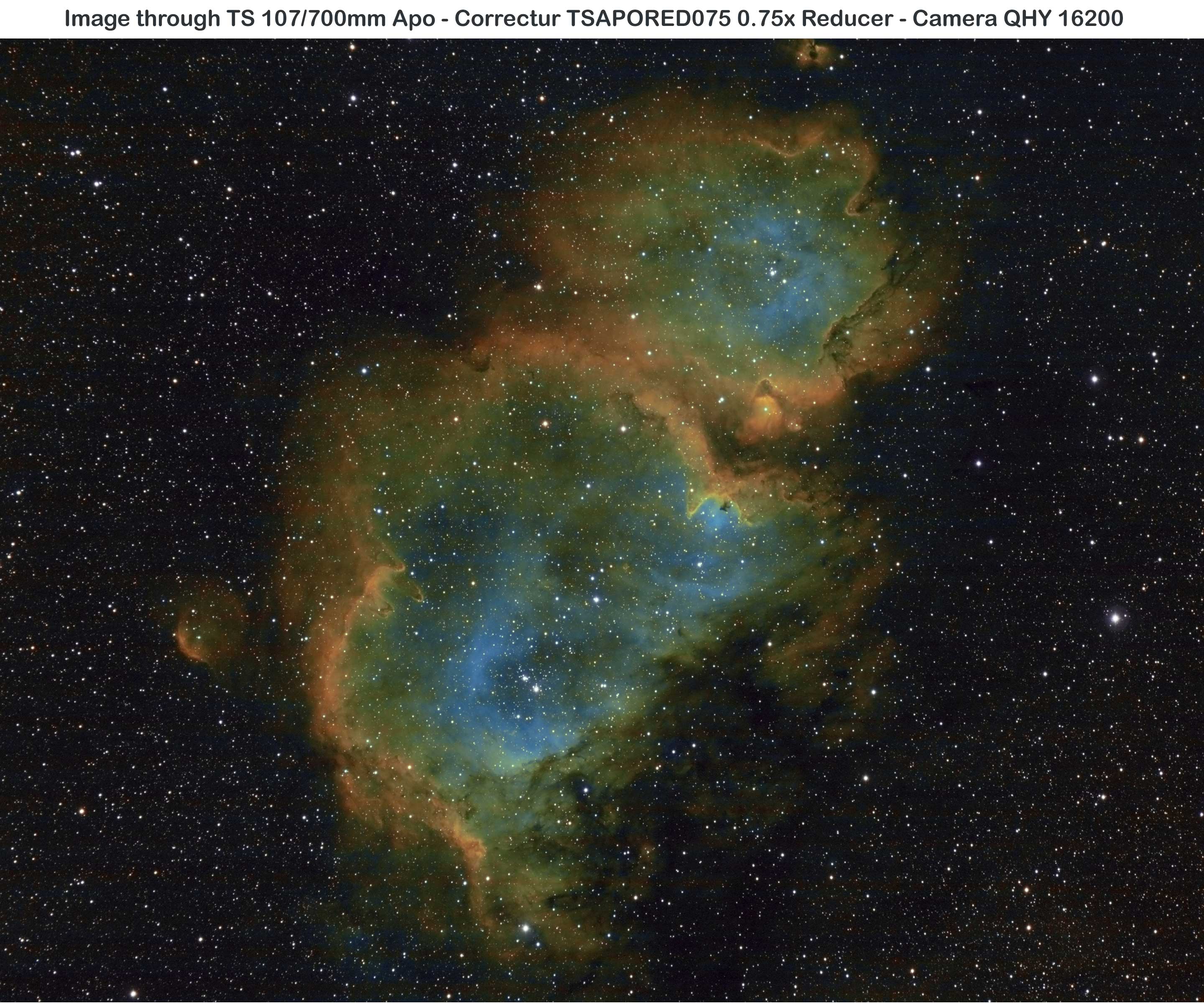  The Photoline field corrector for astrophotography shortens the focal length to 74% and increases the speed of refractors with full correction of the image field. [EN] 