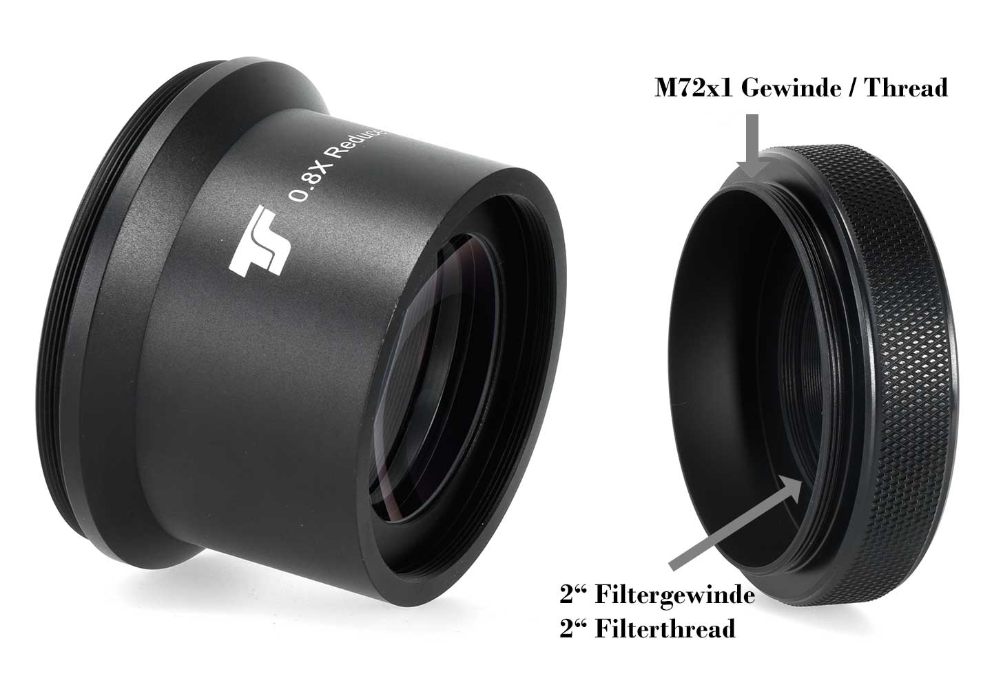  TS-Optics REFRACTOR 0.8x Corrector for TS 130 mm f/7 CF Apo and Triplet APO [EN] 