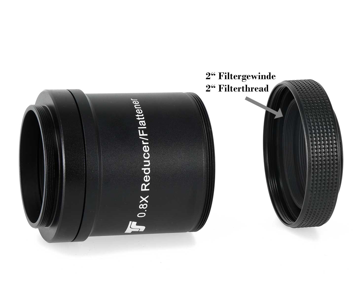  The corrector and focal reducer is designed for the TSCFAPO70 and allows astrophotography through this telescope. [EN] 