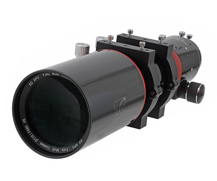  The fast 110 mm ED APO offers good chromatic correction through two special glasses, it is designed for observation and astrophotography. [EN] 