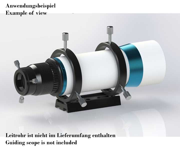  TS-Optics Adjustable Guide Scope Rings for 50 mm and 60 mm finderscopes and guiding telescopes [EN] 