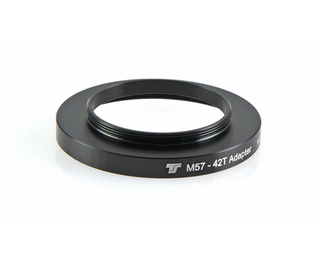  The adapter allows connecting T2 accessories and adaptors to the M57x0.75 filter thread of, for example, the 2" SuperView eyepieces [EN] 