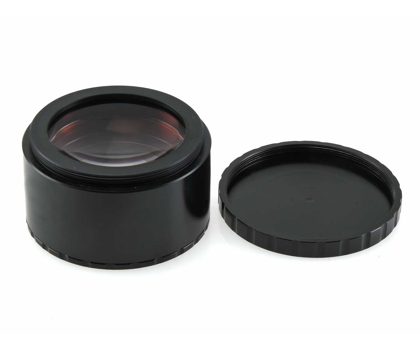  The corrector and focal reducer is designed especially for Ritchey-Chrétien telescopes and shortens the focal length while correcting the image field at the same time. 