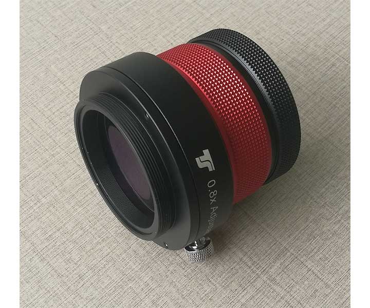  TS 0.8x Photoline focal reducer and corrector for APO and ED refractor telescopes from 70 mm to 102 mm aperture with integrated fine tuning - no more adapter battle! [EN] 