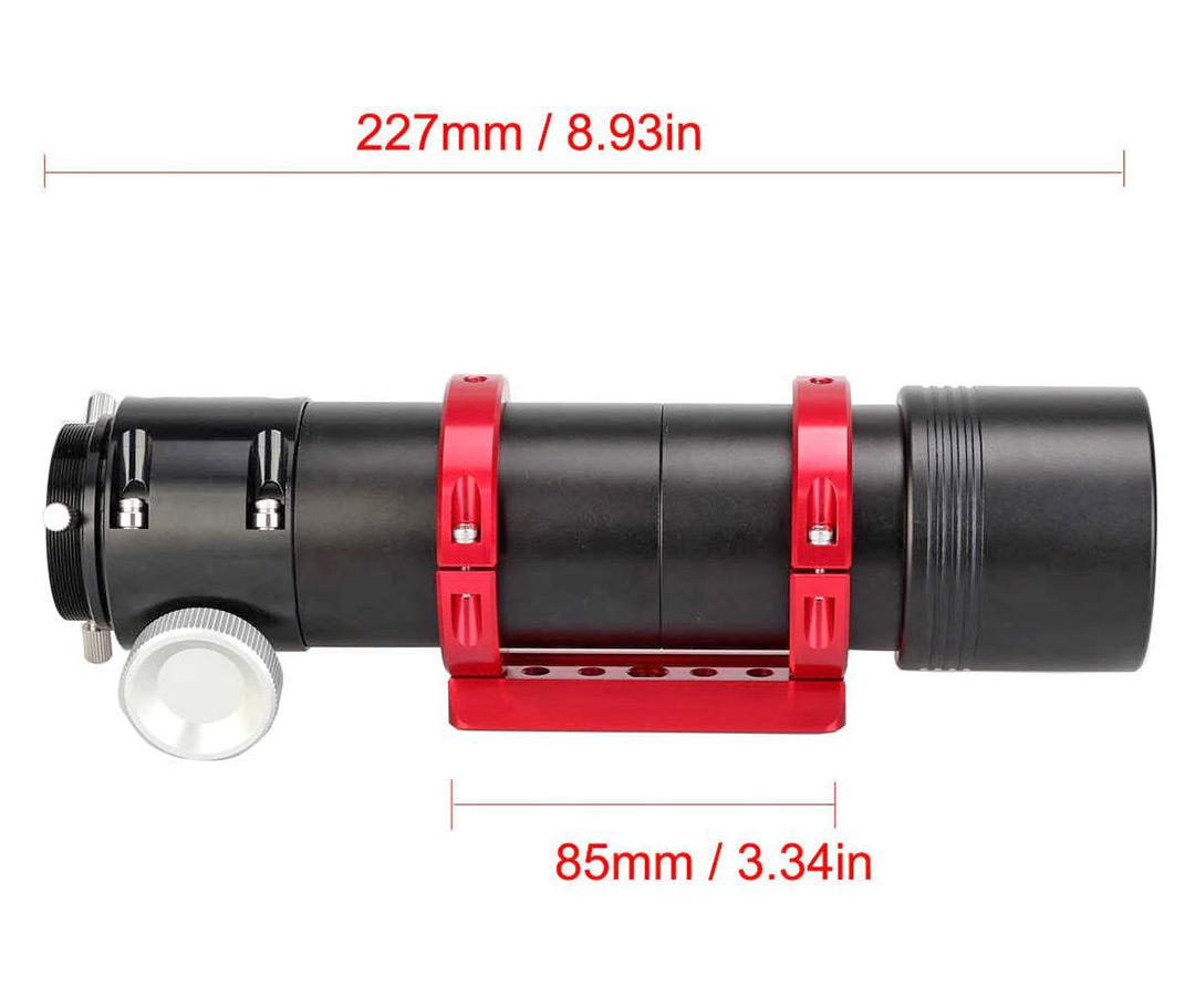  The fast 50 mm refractor with the improved ED 50 mm objective can be used as a travel telescope, spotting scope and guiding scope [EN] 