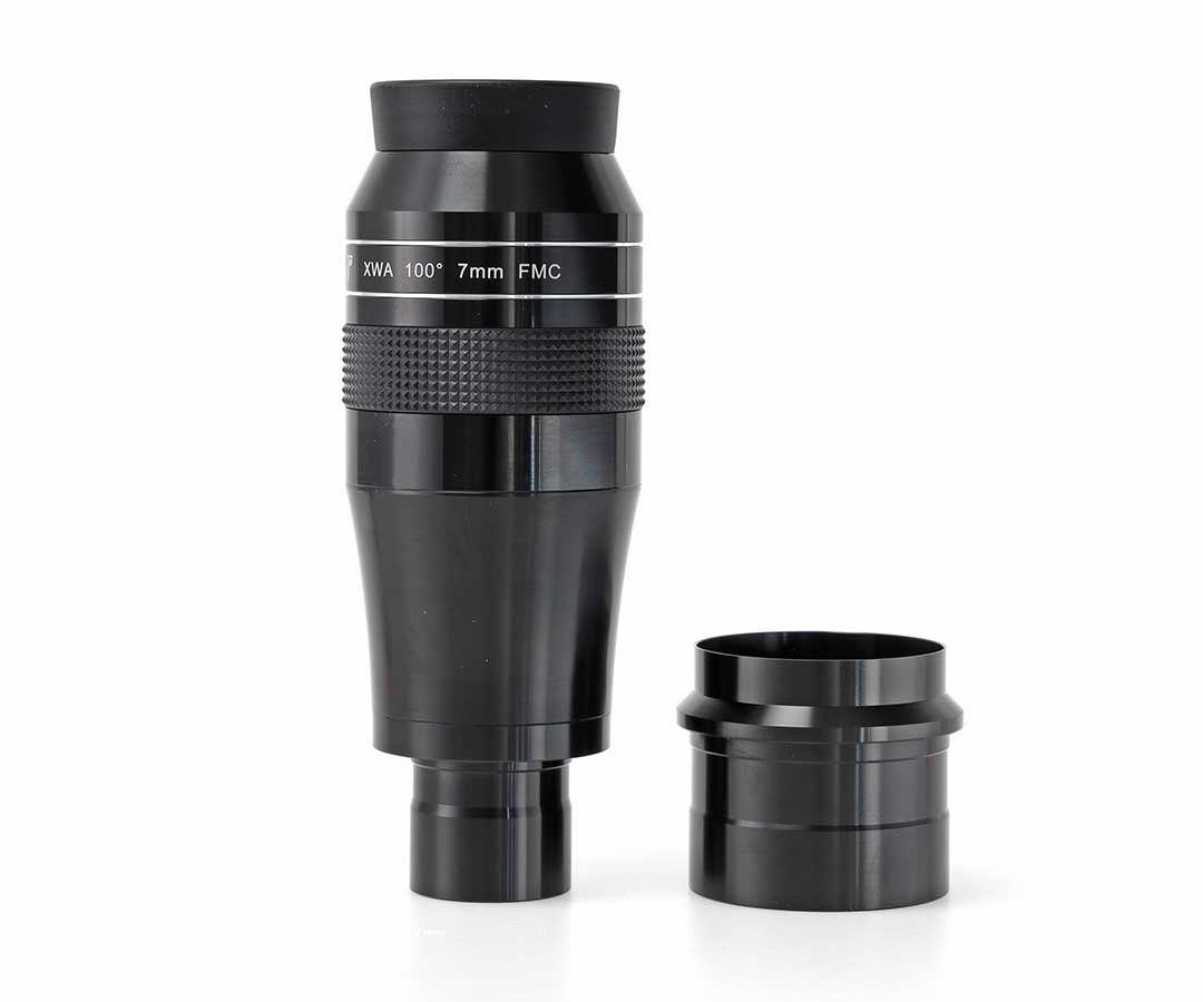  TS 7 mm 100° wide angle eyepiece for moon, planets and deep sky observation with extreme field of view. [EN] 