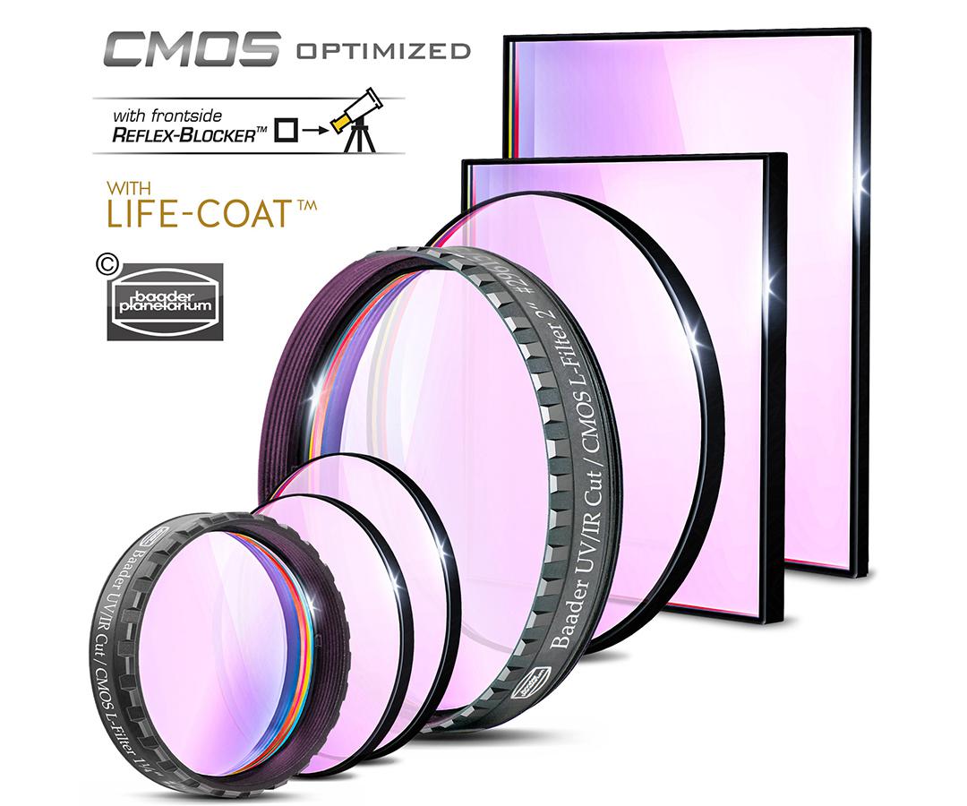  Filtro UV/IR-cut (o filtro L), quadrato da 50x50mm, senza cella (spessore vetro 3mm) -  CMOS optimized  