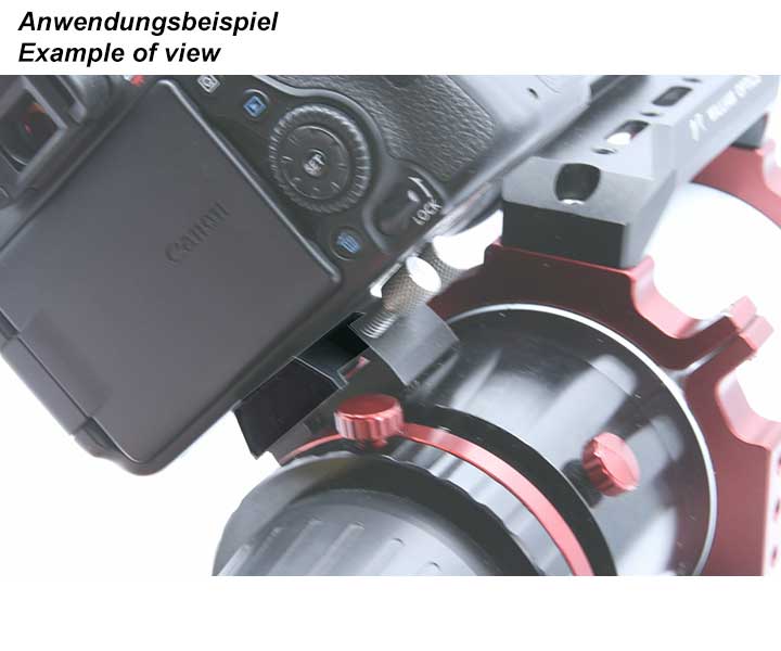  The bracket allows the connection of cameras, lenses or small telescopes to the finder shoe via the 1/4" photo thread [EN] 