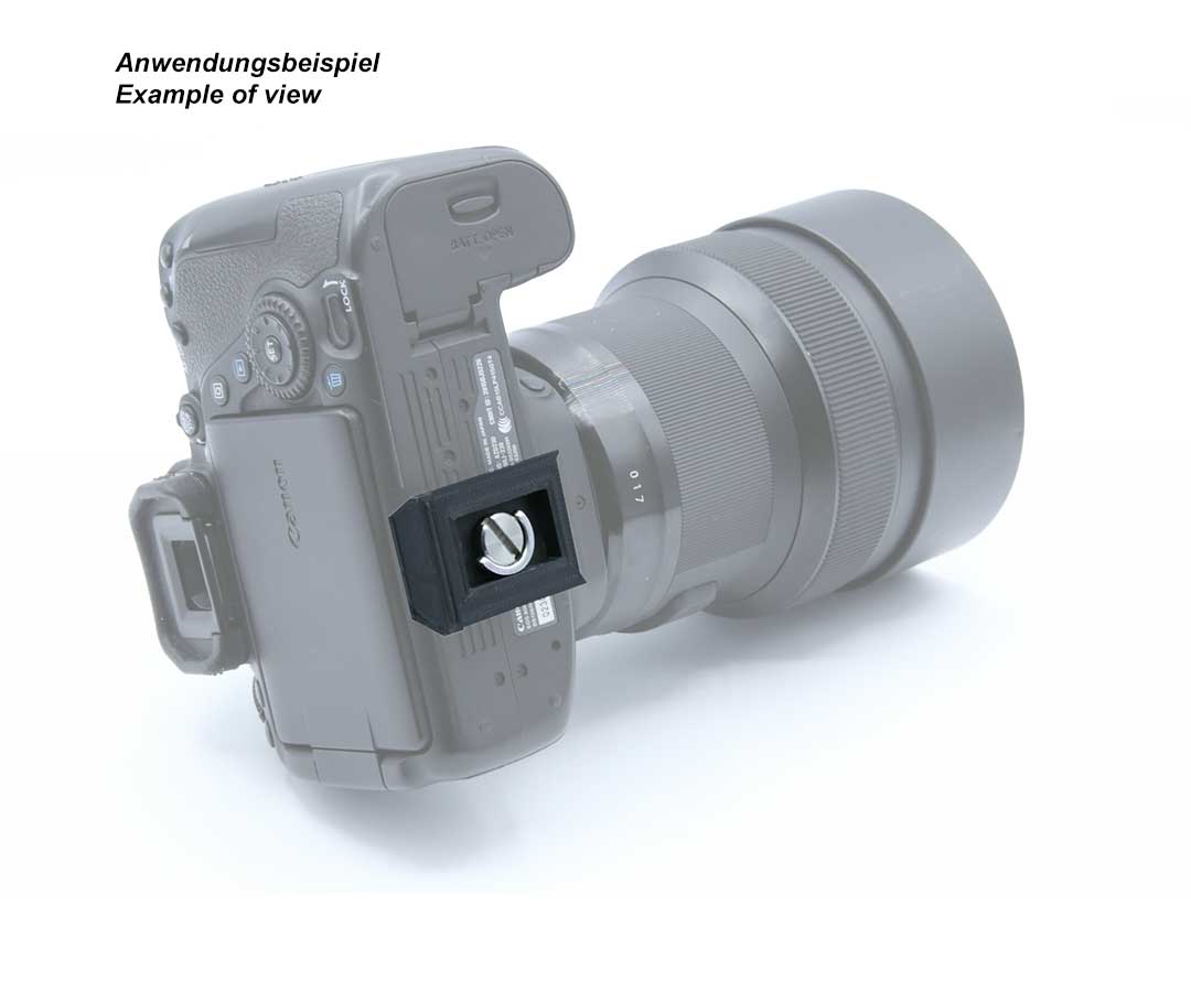  The bracket allows the connection of cameras, lenses or small telescopes to the finder shoe via the 1/4" photo thread [EN] 