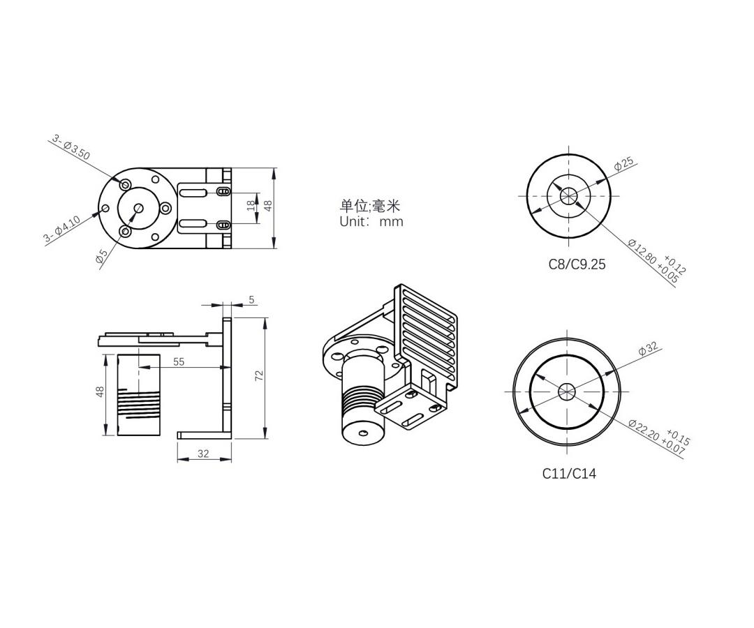 
ZWO Bracket for EAF Motor Focuser to Celestron C11 &amp; C14 [EN]
